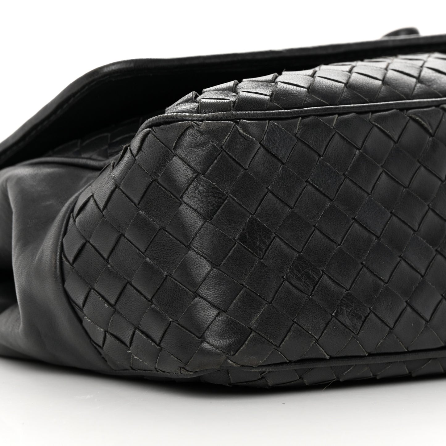 Nappa Intrecciato Top Handle Bag Black
