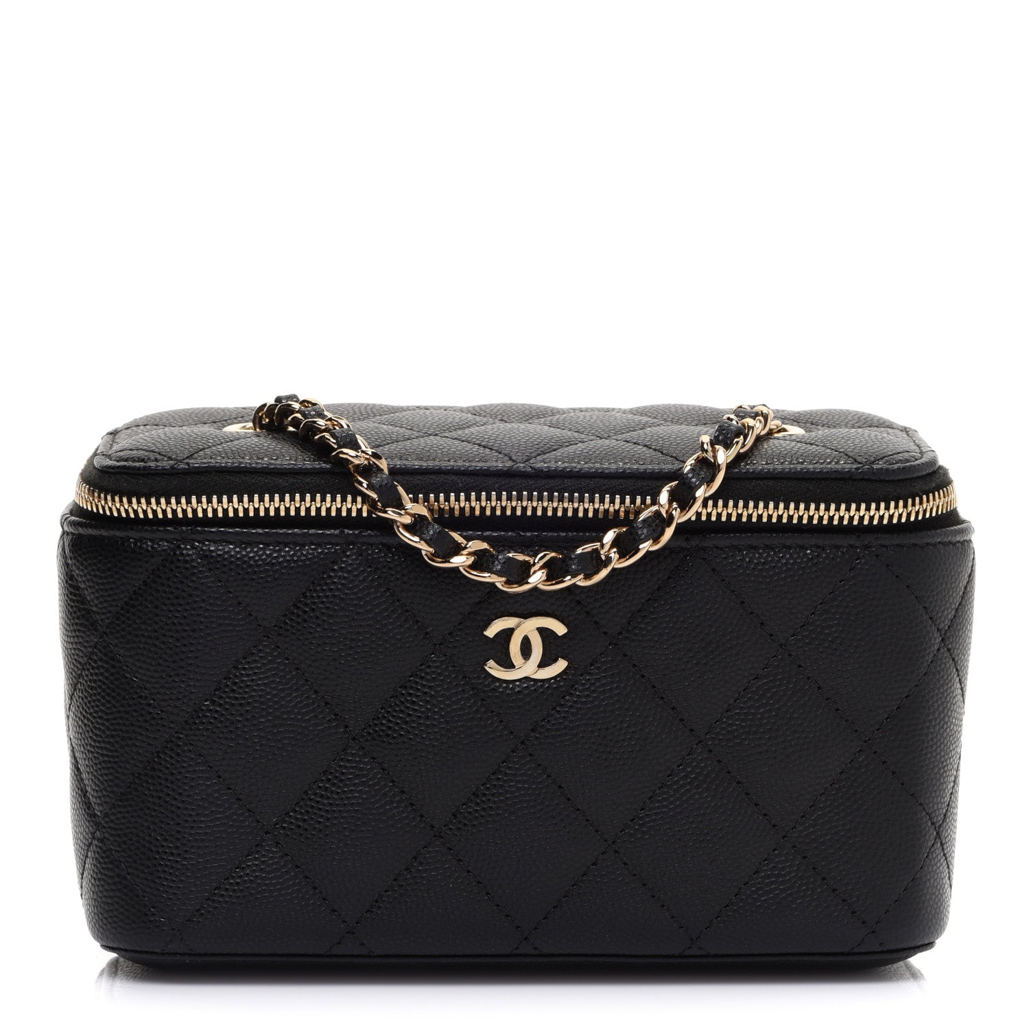 Chanel Caviar Quilted Small Vanity Case With Chain Black 1 of 10