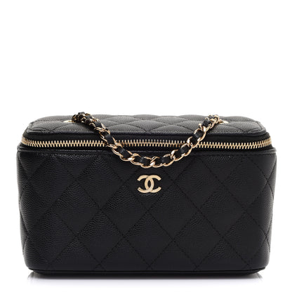 Chanel Caviar Quilted Small Vanity Case With Chain Black 1 of 10
