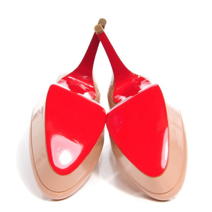 Christian Louboutin Patent Bianca 120 Pumps 39 Nude 5 of 7