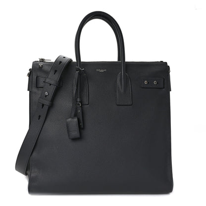 Saint Laurent Grained Calfskin Sac De Jour Souple North South Tote Black 1 of 8