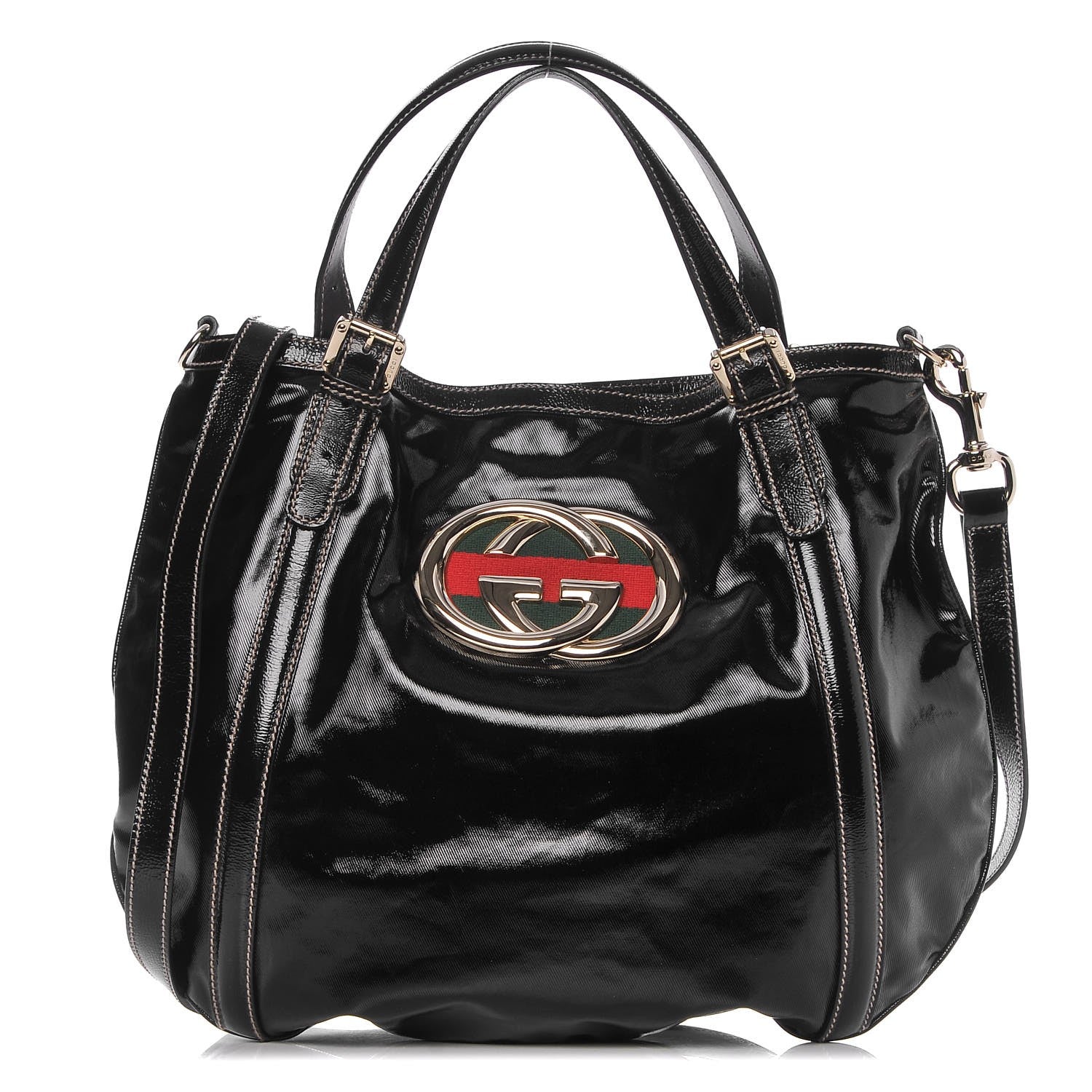 Gucci Dialux Medium Britt Tote Black 1 of 7