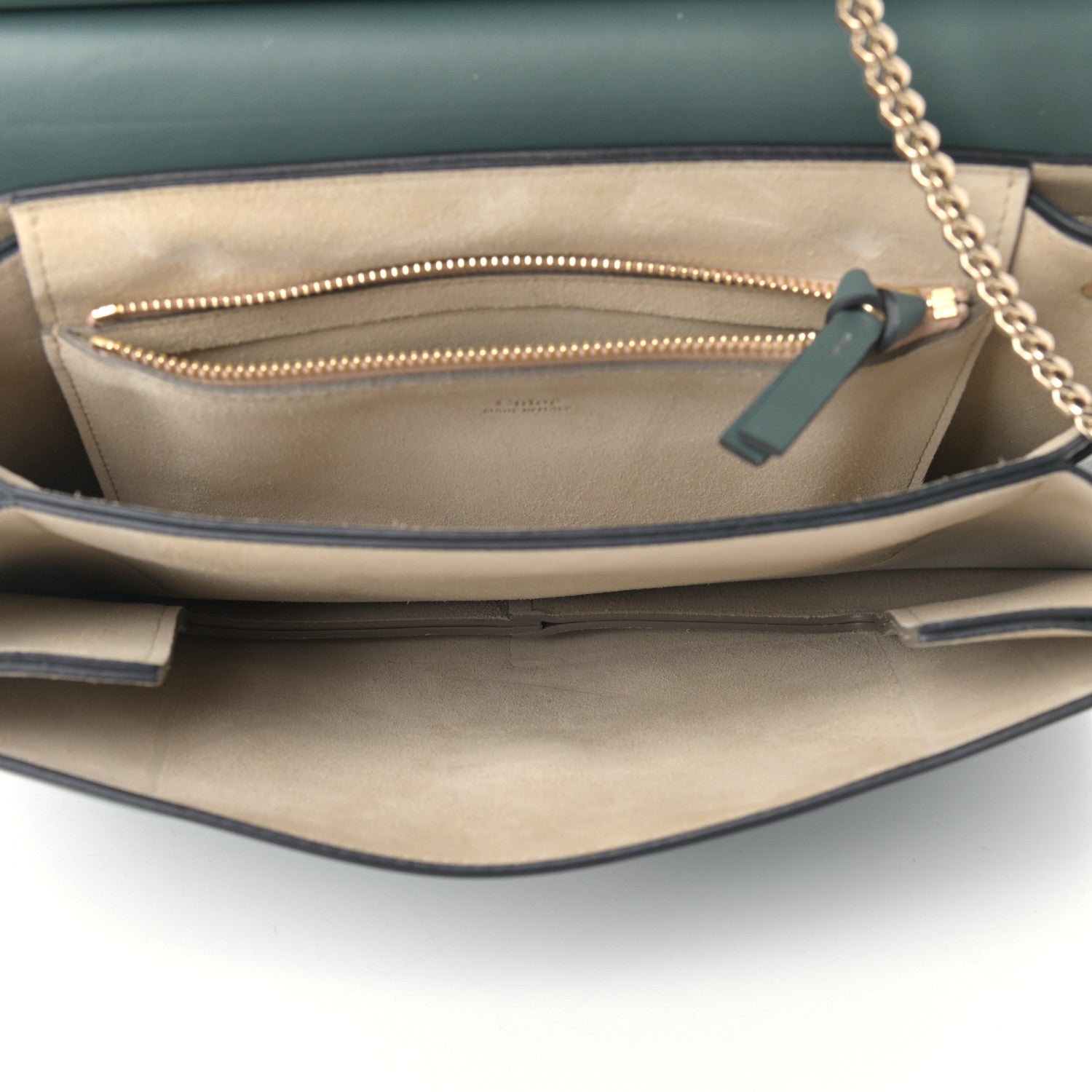 Chloe Calfskin Suede Medium Faye Shoulder Bag Cloudy Blue 5 of 10