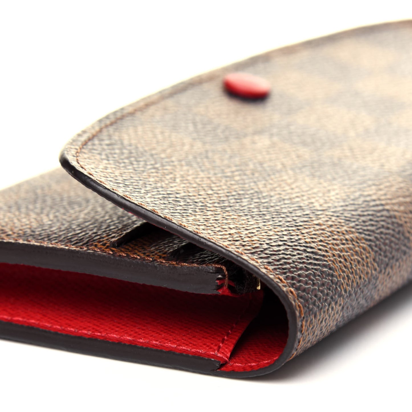 Damier Ebene Emilie Wallet Red