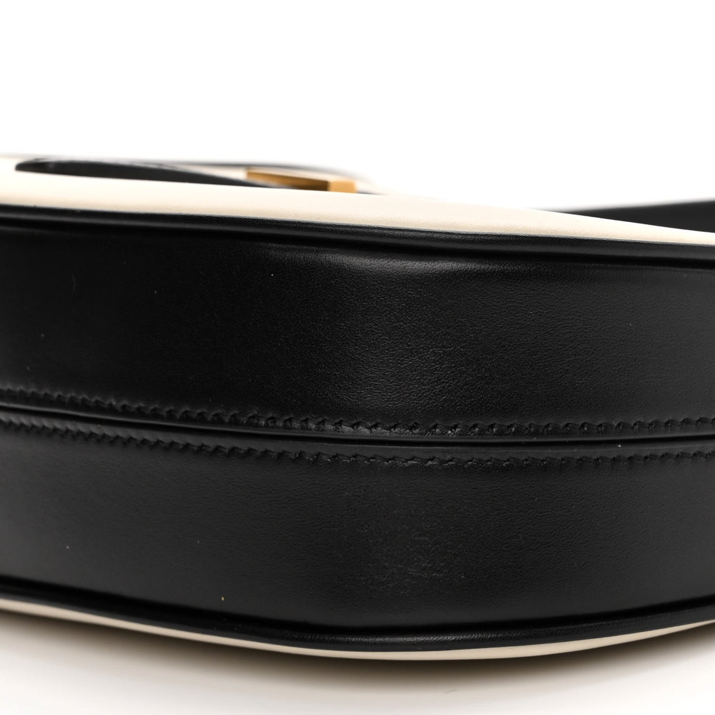 Shiny Calfskin Le Fermoir Hobo Blanc Vintage Black