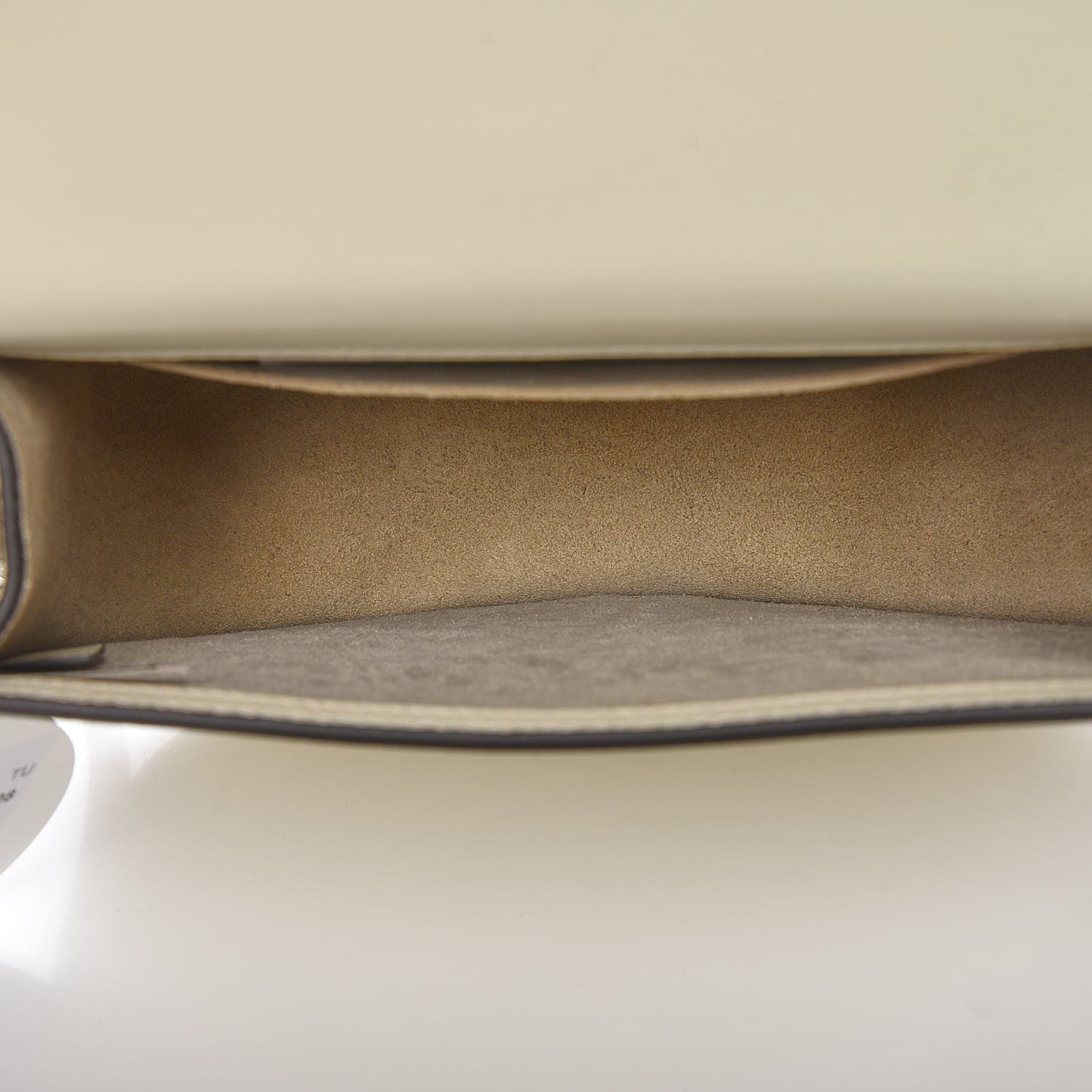 Calfskin Suede Medium Nile Bracelet Bag Off White