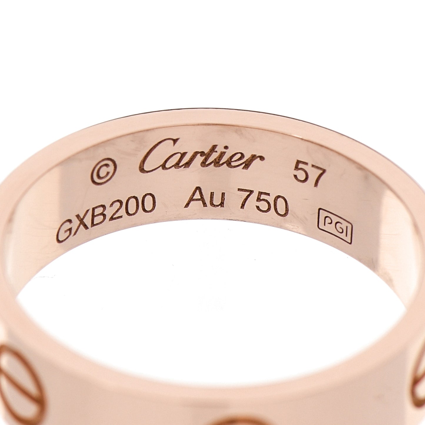 18K Pink Gold 5.5mm LOVE Ring 57 8