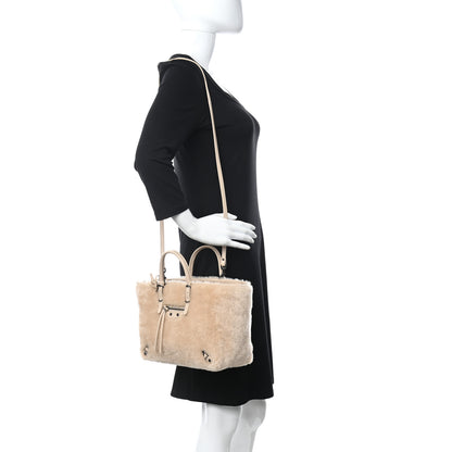 Balenciaga Merino Wool Papier A6 Zip Around Tote Beige Tapioca 2 of 11