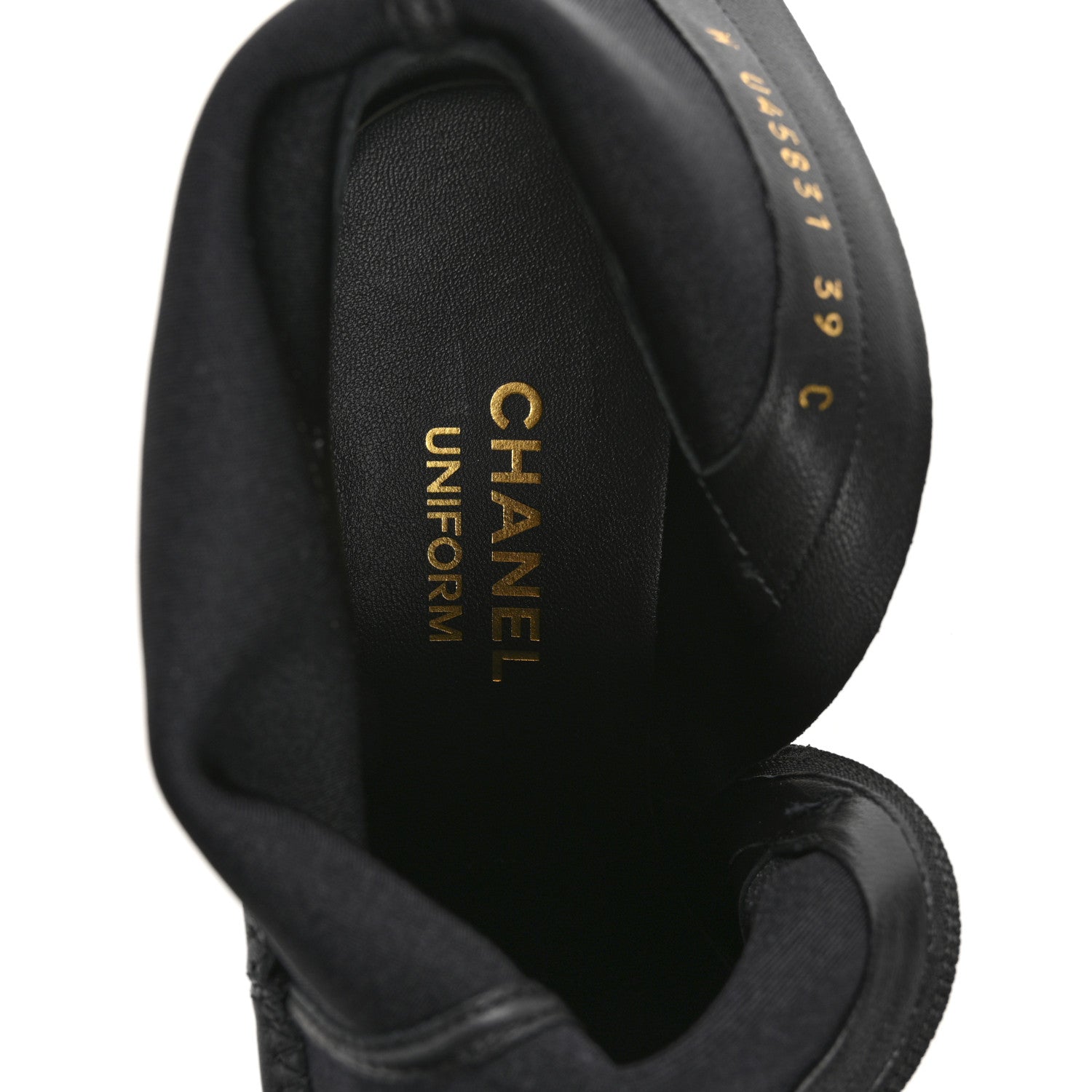 Chanel Stretch Lambskin Cap Toe CC Short Boots 39 Black 7 of 9