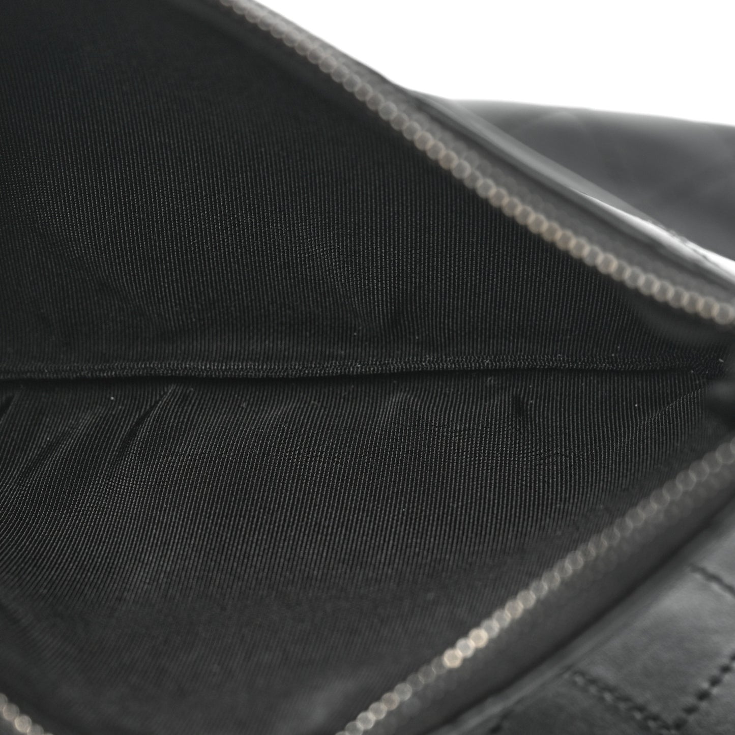 Calfskin Stitched Large Hobo Black