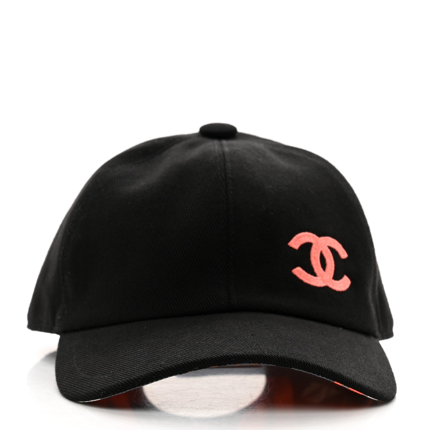 Chanel Cotton CC Cap Hat Black Coral 4 of 8