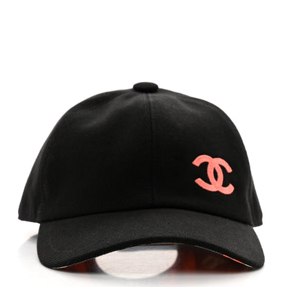 Chanel Cotton CC Cap Hat Black Coral 4 of 8