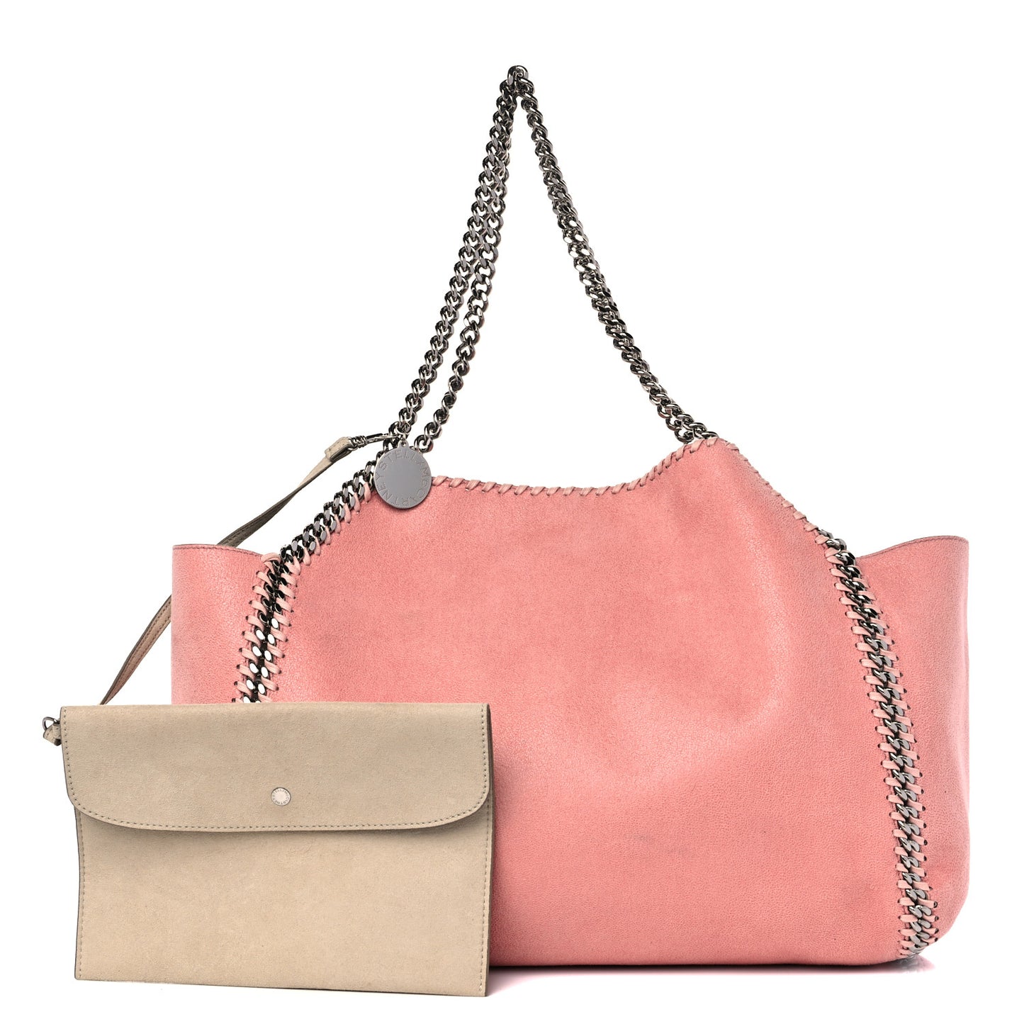 Shaggy Deer Falabella Reversible Tote Blush Pink Beige