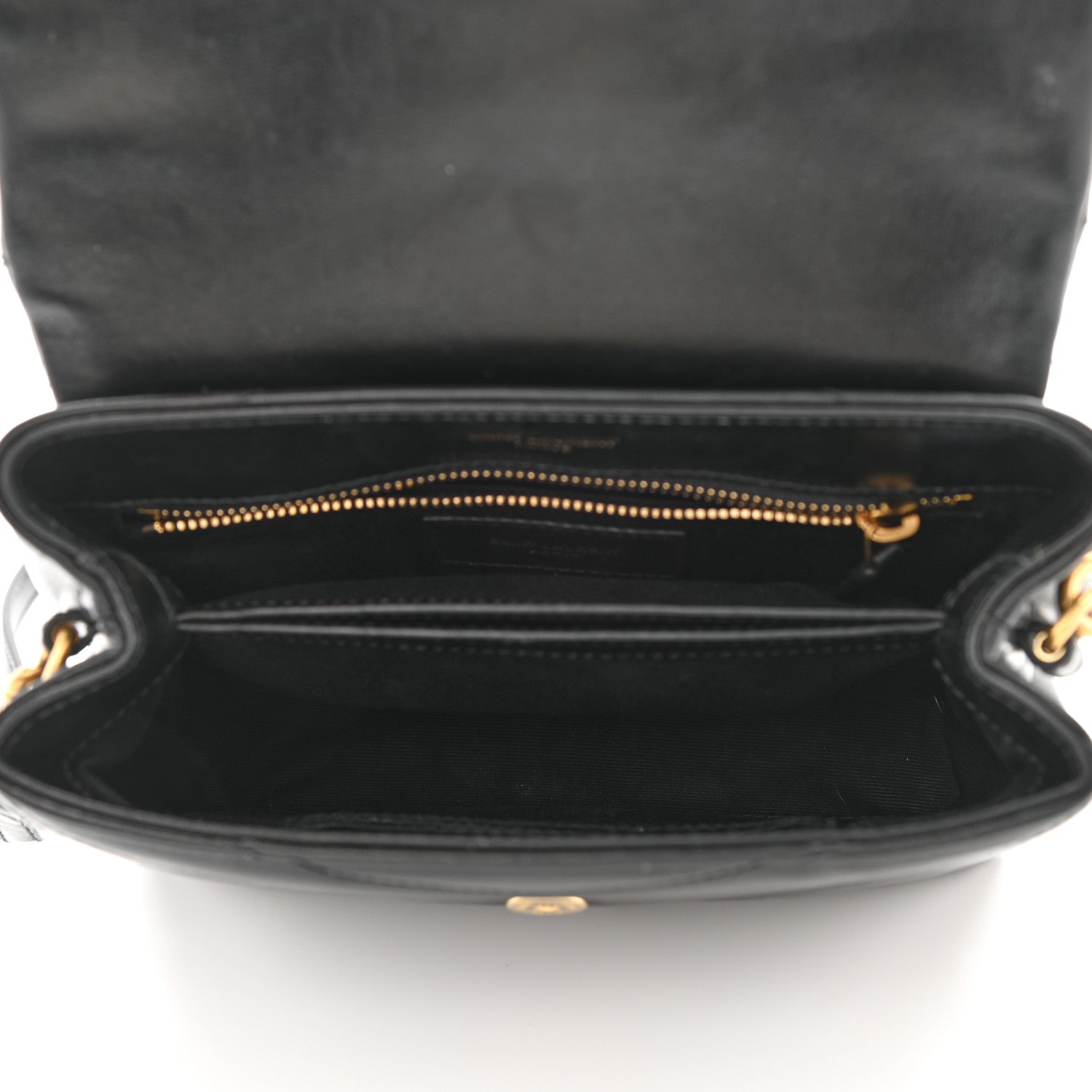 Saint Laurent Calfskin Y Quilted Monogram Toy Loulou Crossbody Bag Black 5 of 12