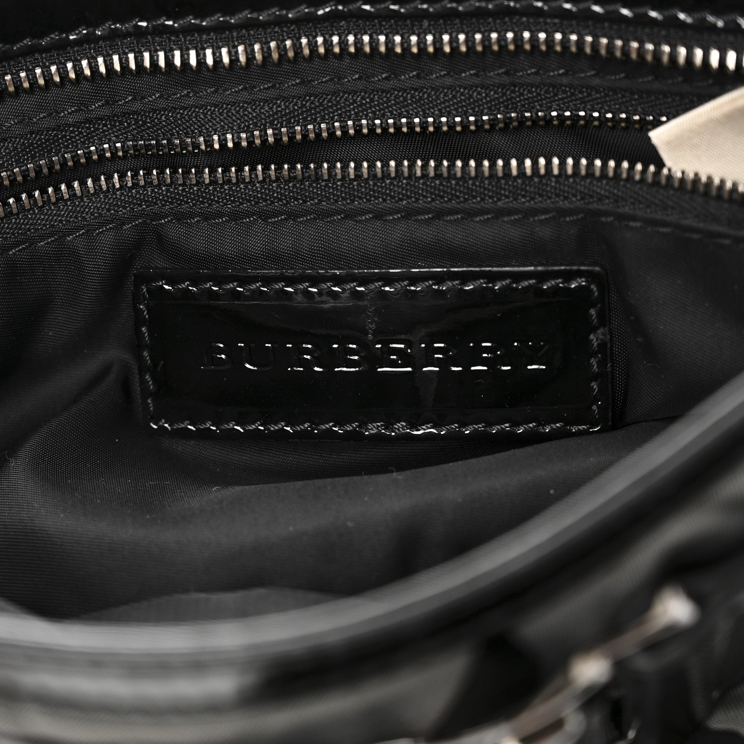 Burberry Patent Smoked Check Quilted Small Beaton Black 6 of 11