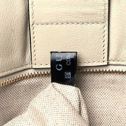 Gucci Monogram New Sakai Calfskin Lux Horsebit 1955 Tote Beige Ebony Mystic White 8 of 11