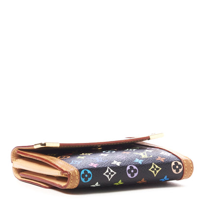 Louis Vuitton Monogram Multicolor Porte-Monnaie Billets Wallet Black 3 of 8