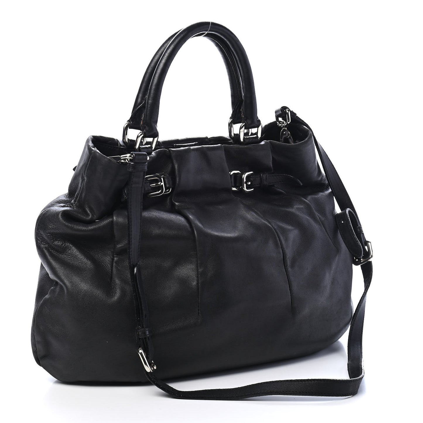 Soft Calf Shopping Tote Black