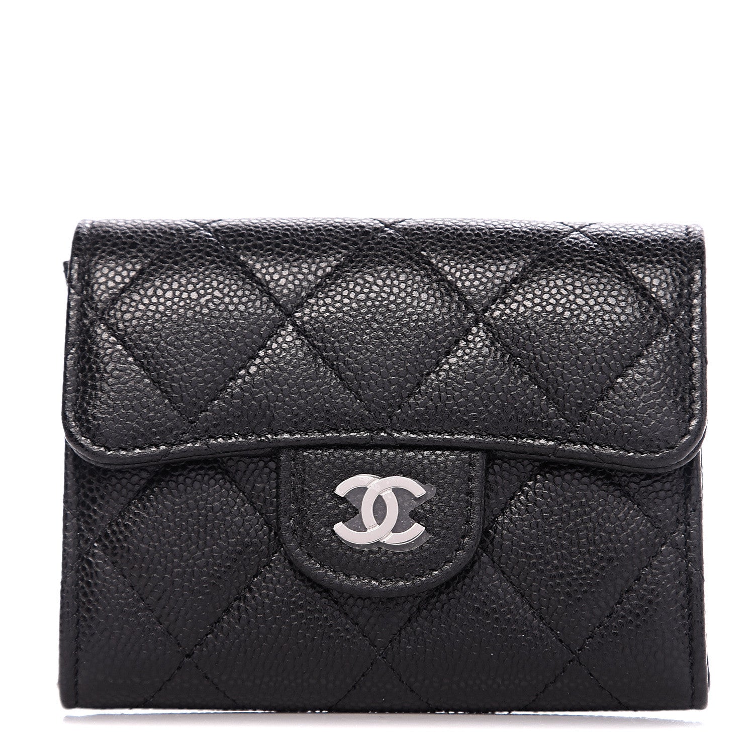 Chanel Caviar Quilted Flap Card Holder Black 1 of 8