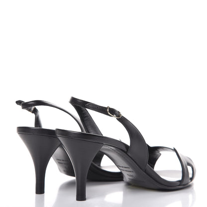 Hermes Calfskin Night 70 Slingback Sandals 38.5 Black 4 of 8