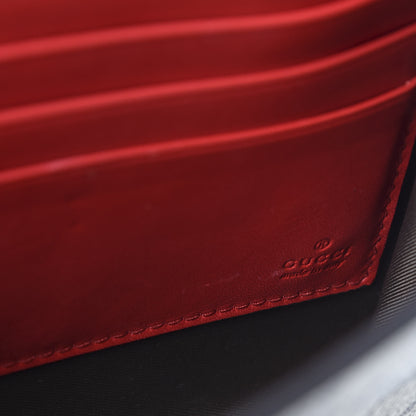 Gucci GG Supreme Monogram Mini Peony Pearly Clutch Red 9 of 10