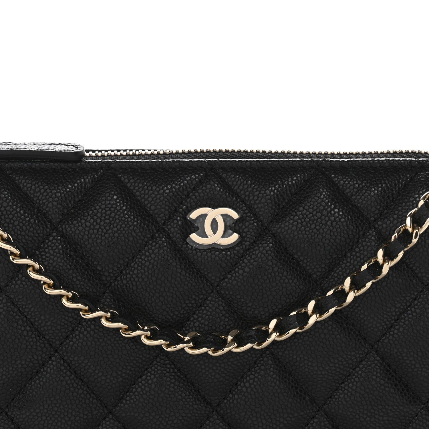 Chanel Caviar Quilted Purse With Chain Black 8 of 11