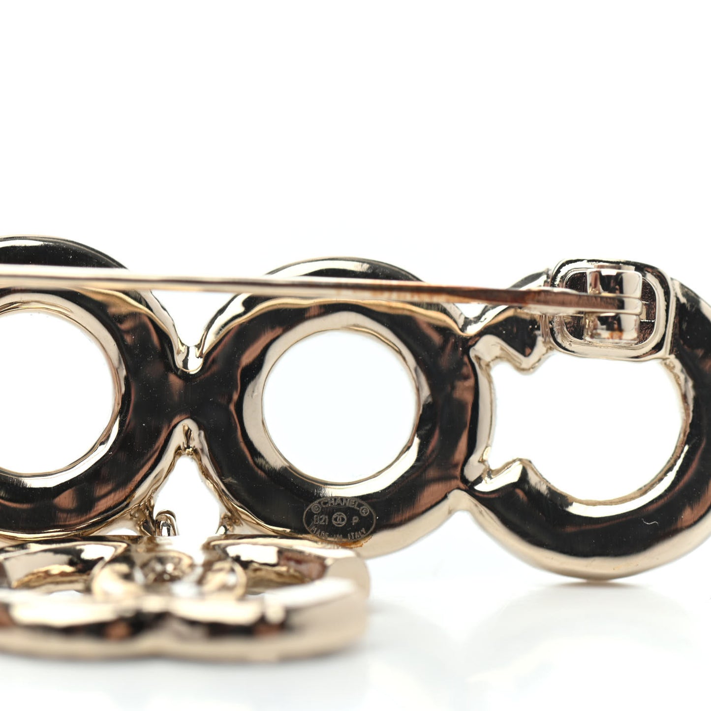 Pearl Coco Brooch Gold