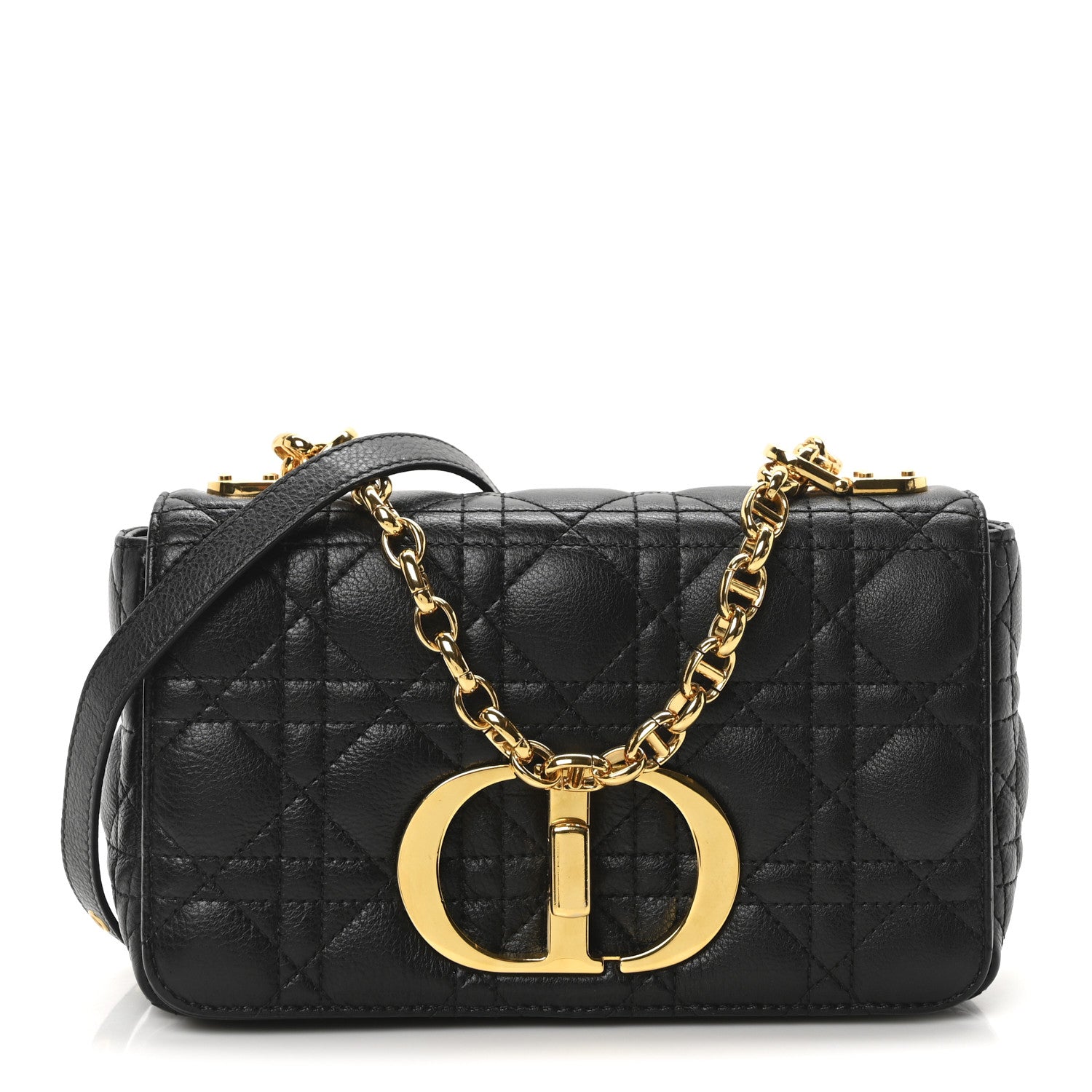 Christian Dior Calfskin Cannage Small Caro Bag Black 1 of 11