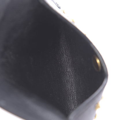 Alexander McQueen Calfskin Studded Skull Envelope Card Holder Black 5 of 10