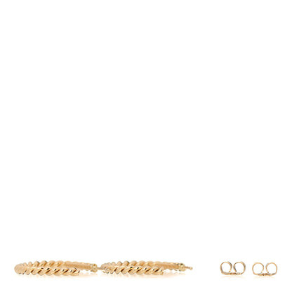 Tiffany 18K Yellow Gold Small Twist Hoop Earrings 3 of 4