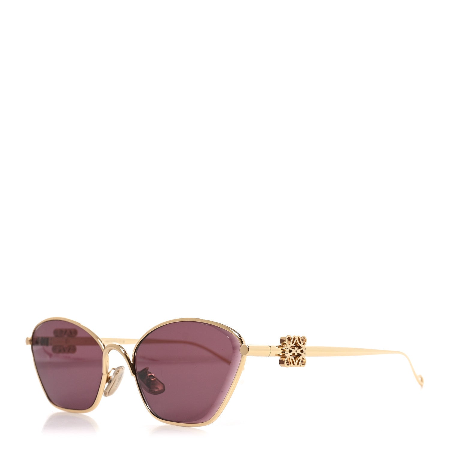 Loewe Metal Anagram Hexagonal Sunglasses LW40115U Smoke Moka Gold 1 of 7