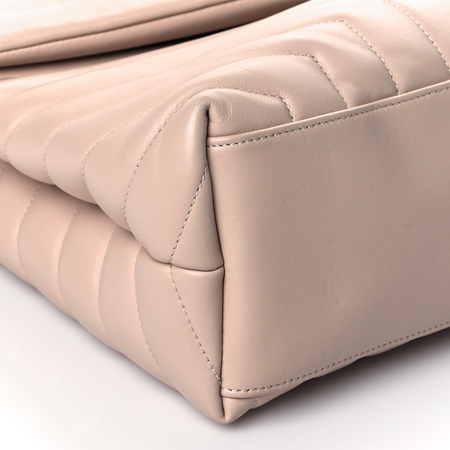Saint Laurent Calfskin Y Quilted Monogram Medium Loulou Chain Satchel Rose Antic 8 of 9