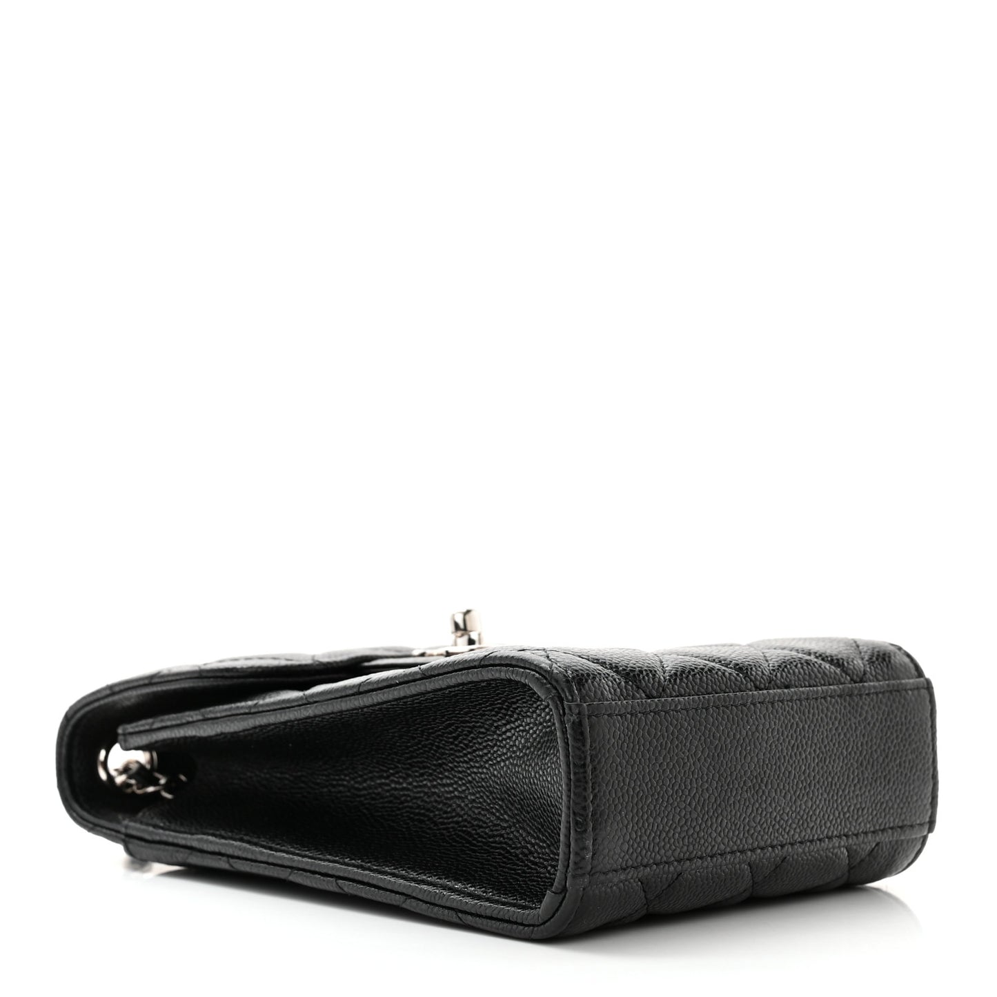 Caviar Quilted Classic Phone Holder Black