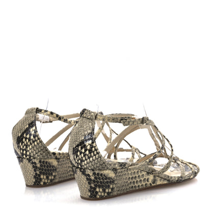 Jimmy Choo Snakeskin Sai 65 Sandals 37 Natural 5 of 13