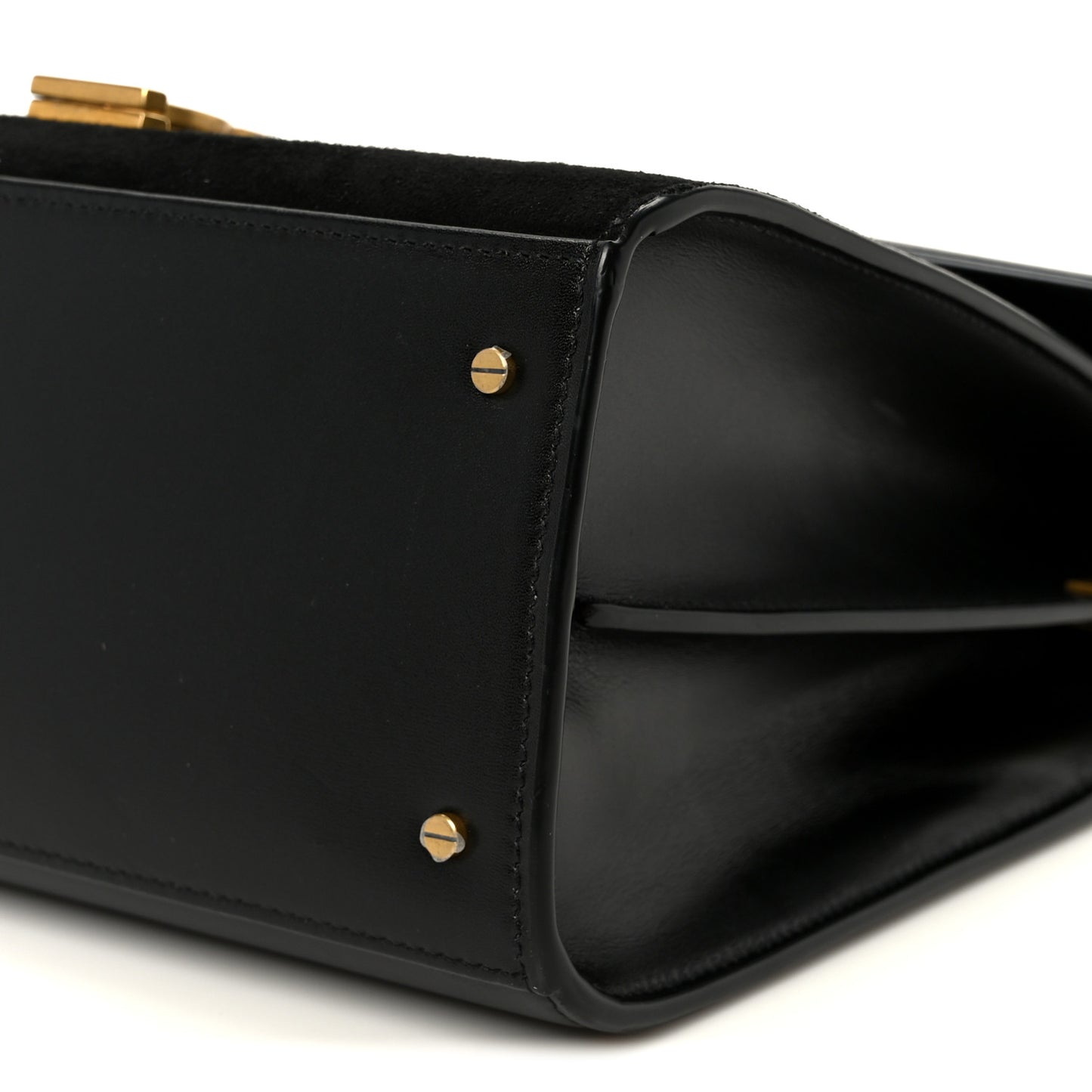 Kid Scamosciato Smooth Calfskin Medium Classic Monogram Cassandra Top Handle Black Rouge Legion