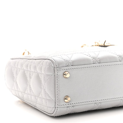 Christian Dior Metallic Lambskin Cannage Mini Lady Dior Grey 7 of 8