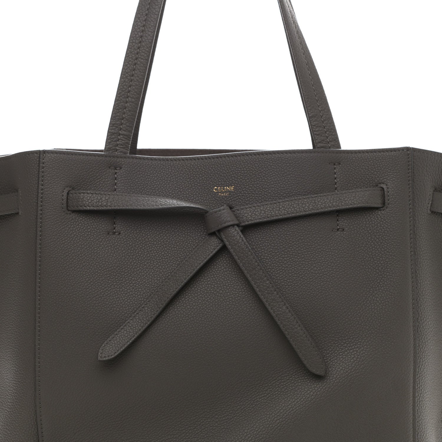 Celine Soft Grained Calfskin Small Belt Cabas Phantom Grey 9 of 10