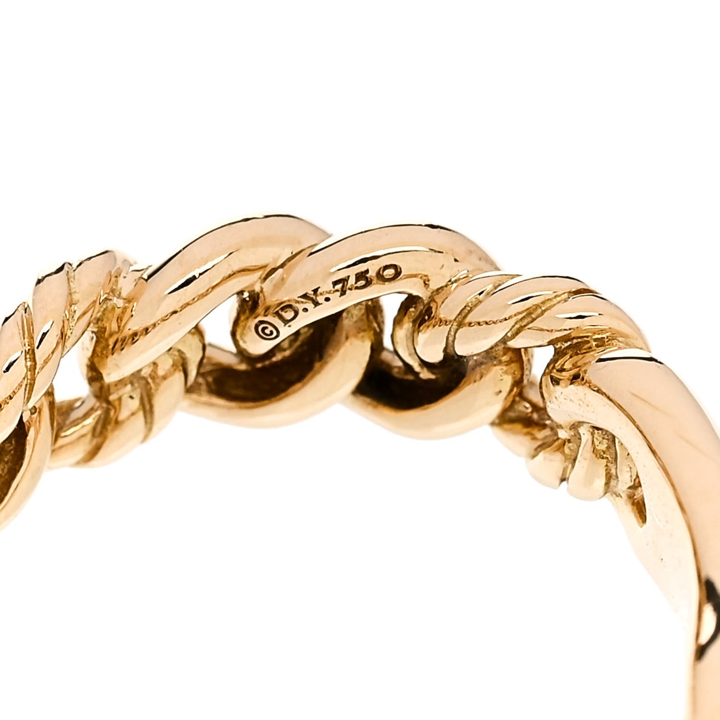 18K Yellow Gold Diamond 5mm Belmont Curb Link Band Ring 48 4.5