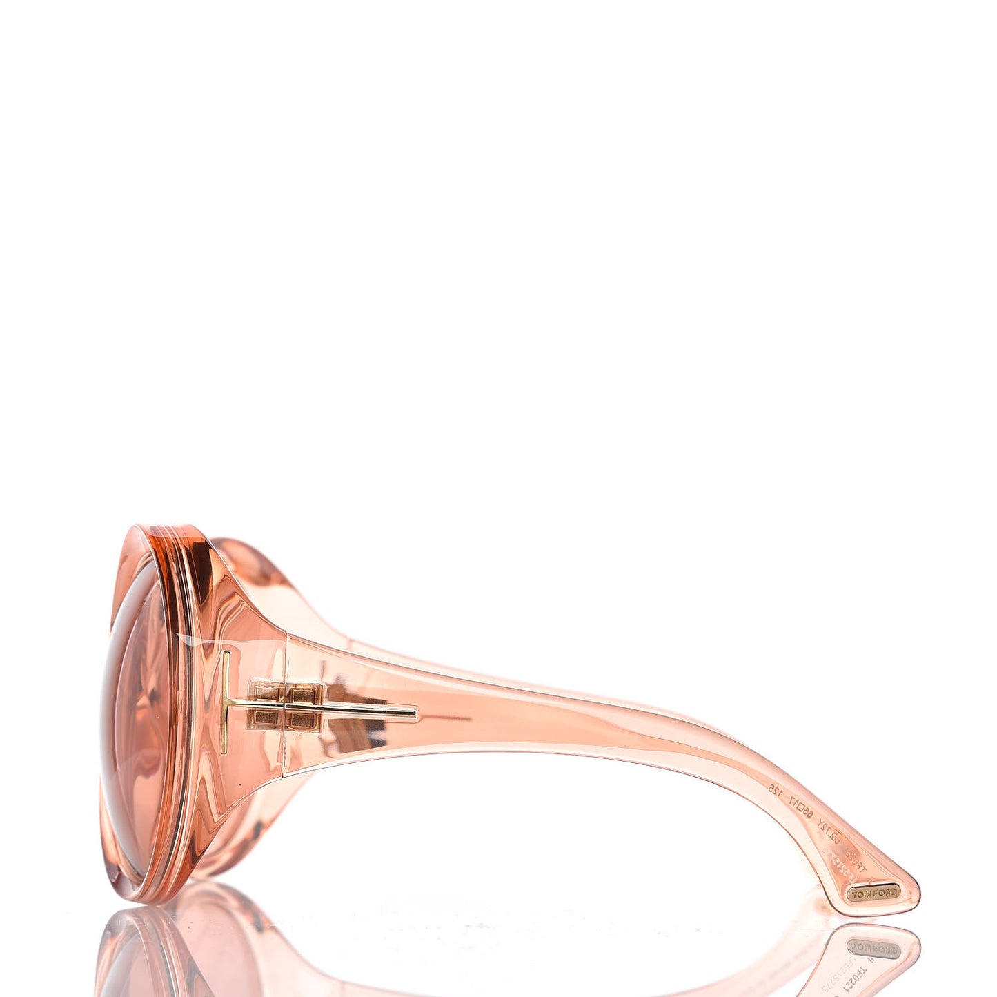 Ali Oversized Round Sunglasses TF0221 Peach Pink