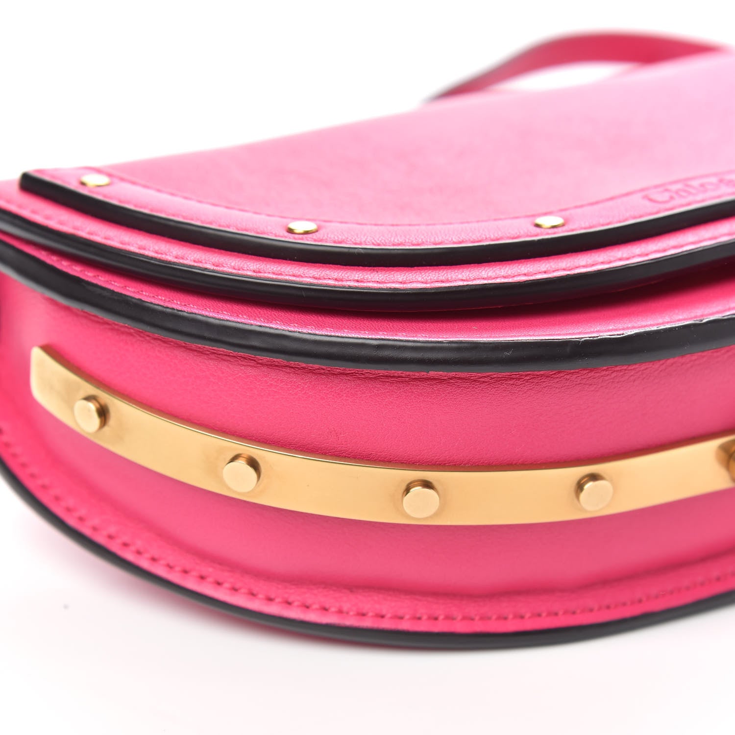 Chloe Calfskin Small Nile Bracelet Minaudiere Bag Fuchsia Rose 7 of 10