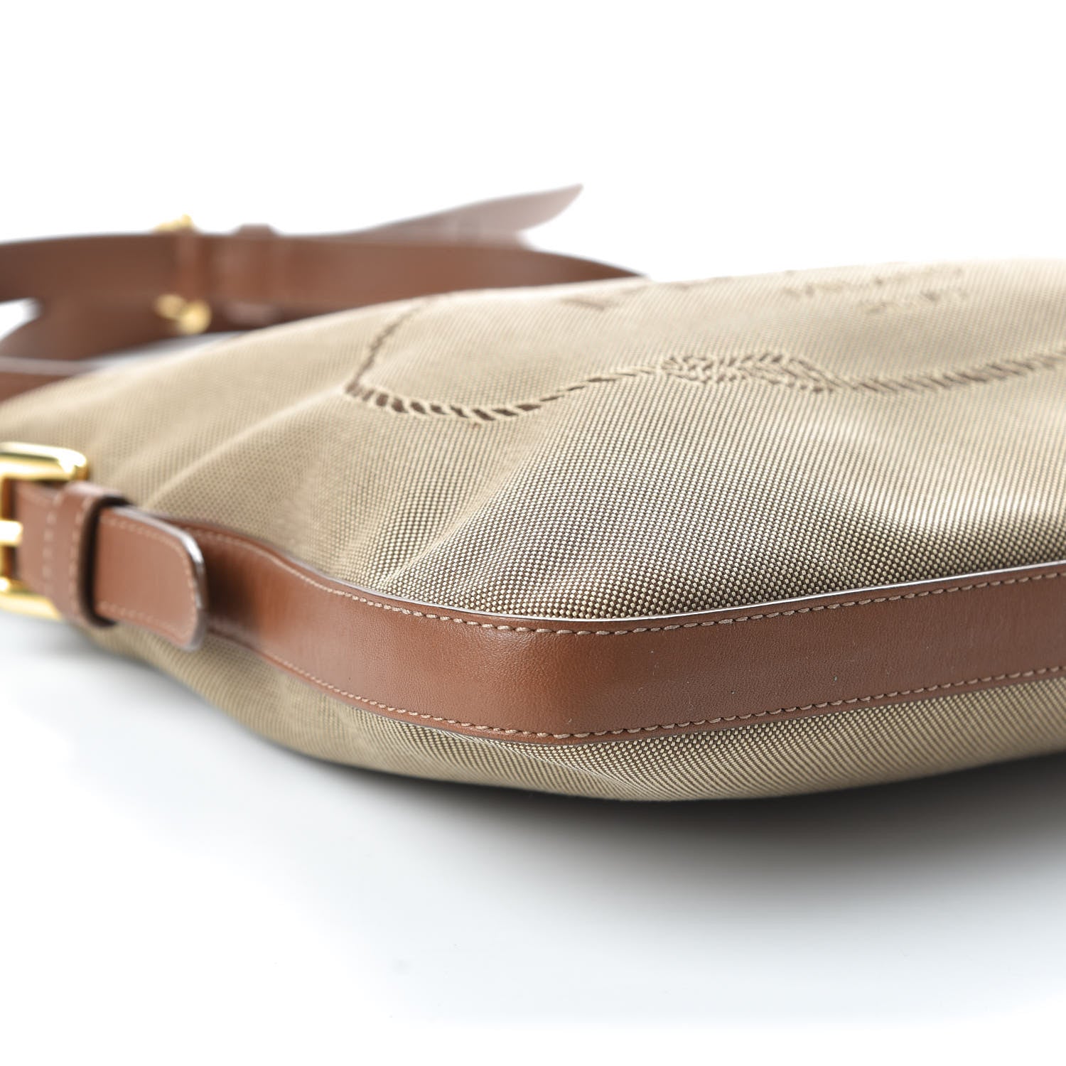 Prada Jacquard Logo Small Messenger Corda Brandy 6 of 9