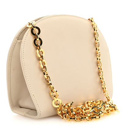 Salvatore Ferragamo Calfskin Gancini Mini Chain Crossbody Ivory 3 of 9