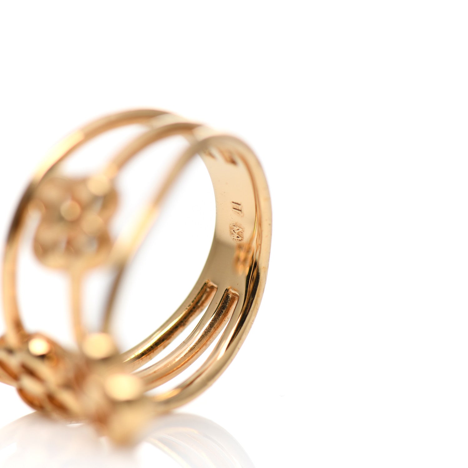 Louis Vuitton Flower Full Ring M Gold 5 of 8