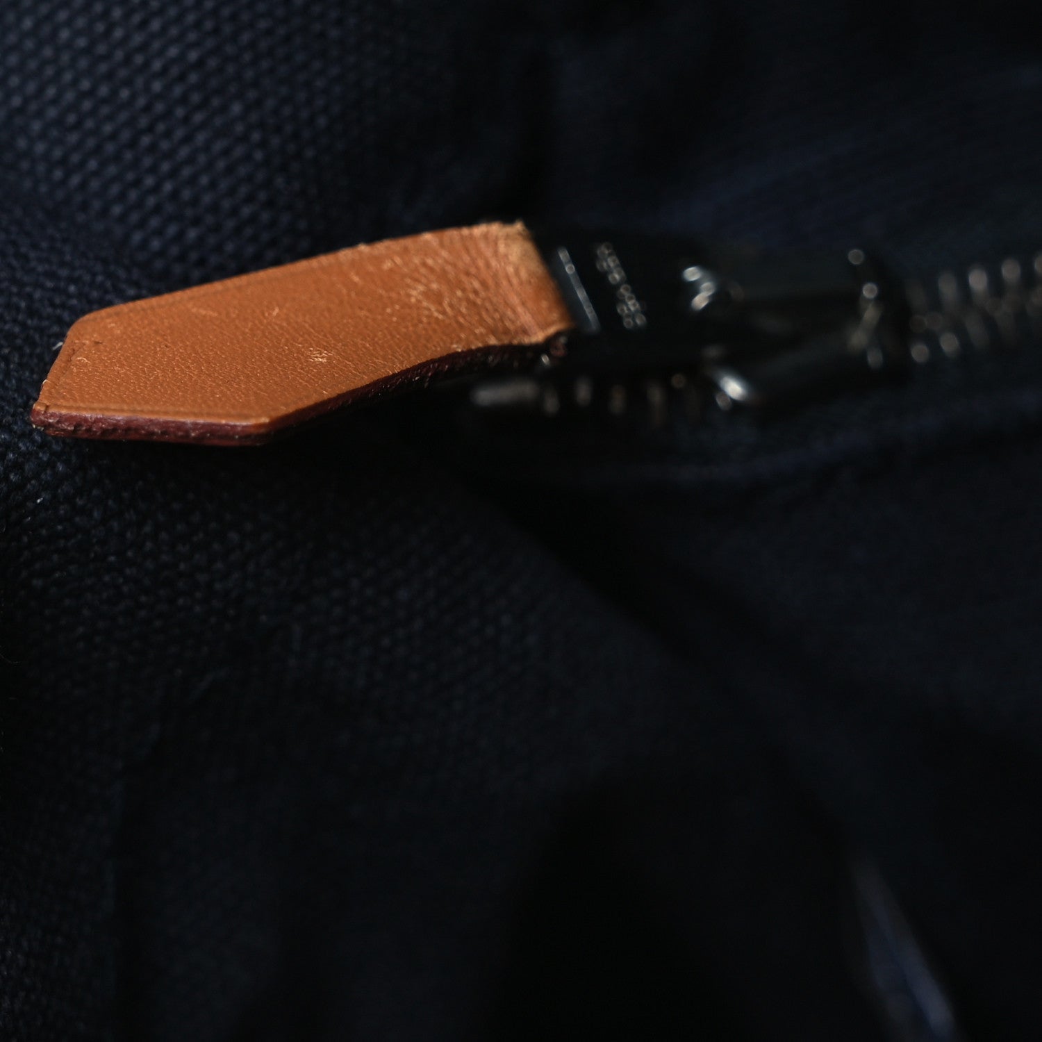Hermes Canvas Tout Fourre PM Navy Brown 11 of 14