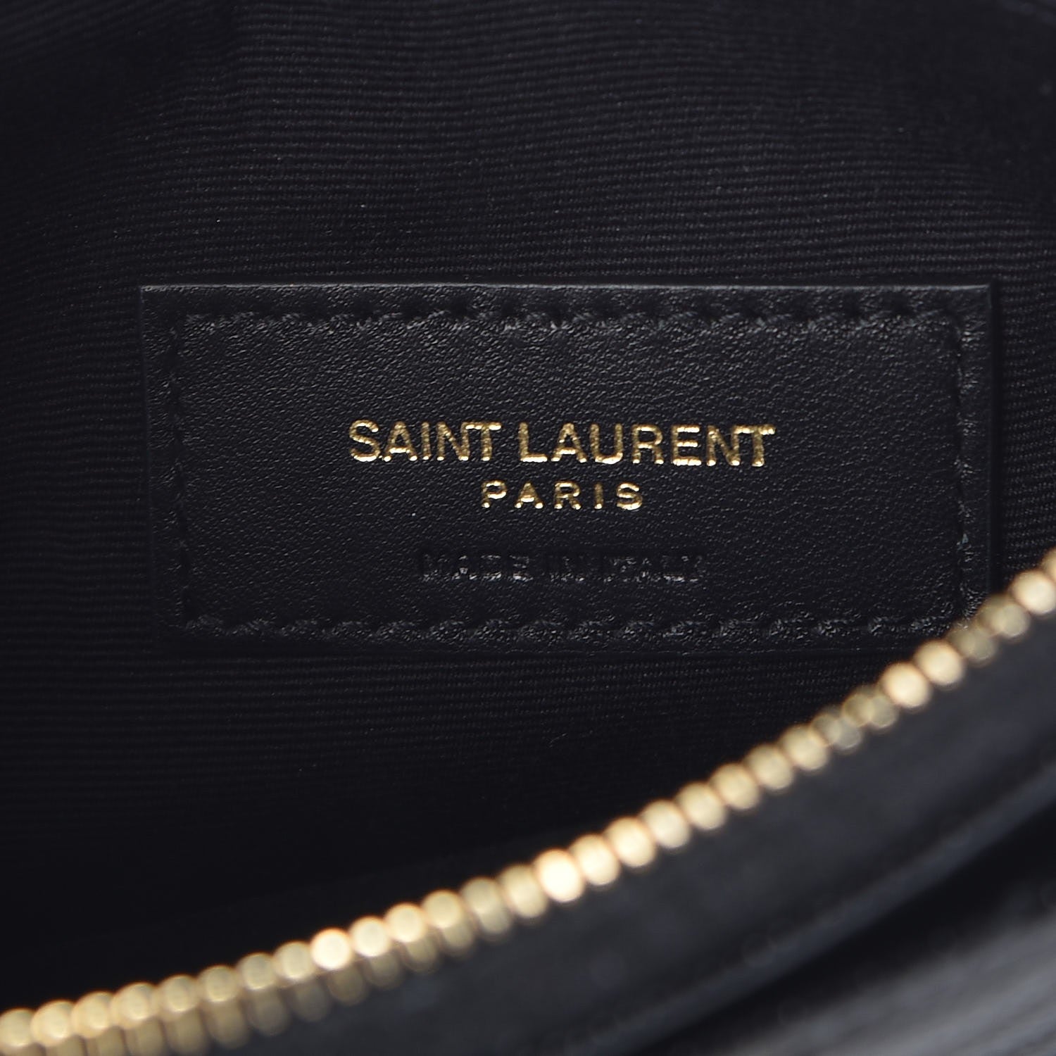 Saint Laurent Grain De Poudre Chevron Monogram Bill Pouch Black 6 of 7