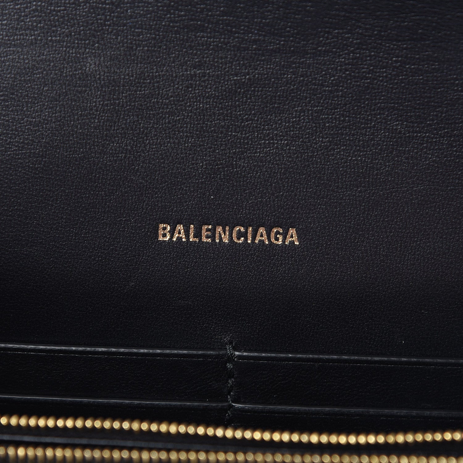 Balenciaga Shiny Calfskin Crocodile Embossed B Continental Chain Bag Black 7 of 11