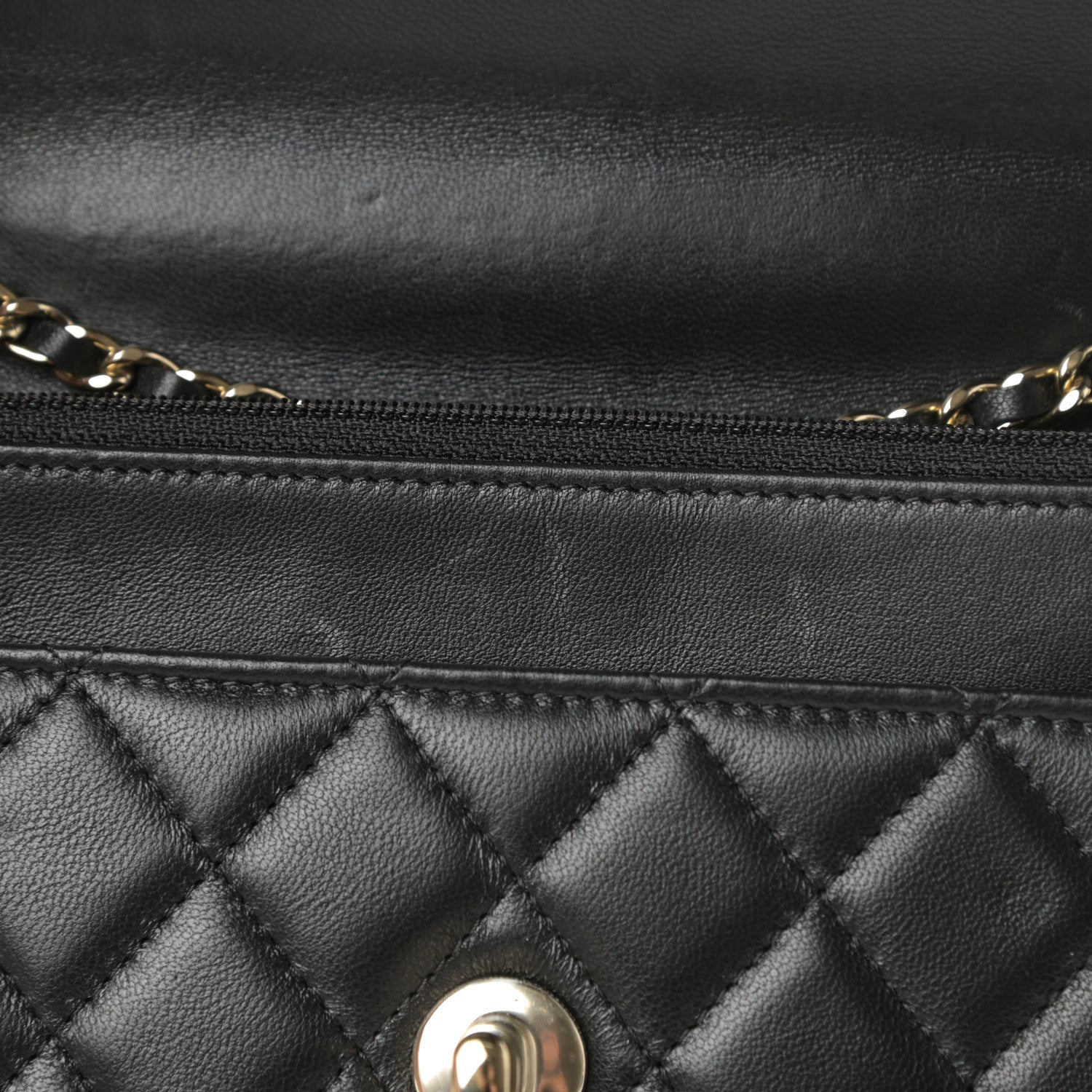 Chanel Lambskin Quilted Trendy CC Wallet On Chain WOC Black 13 of 15