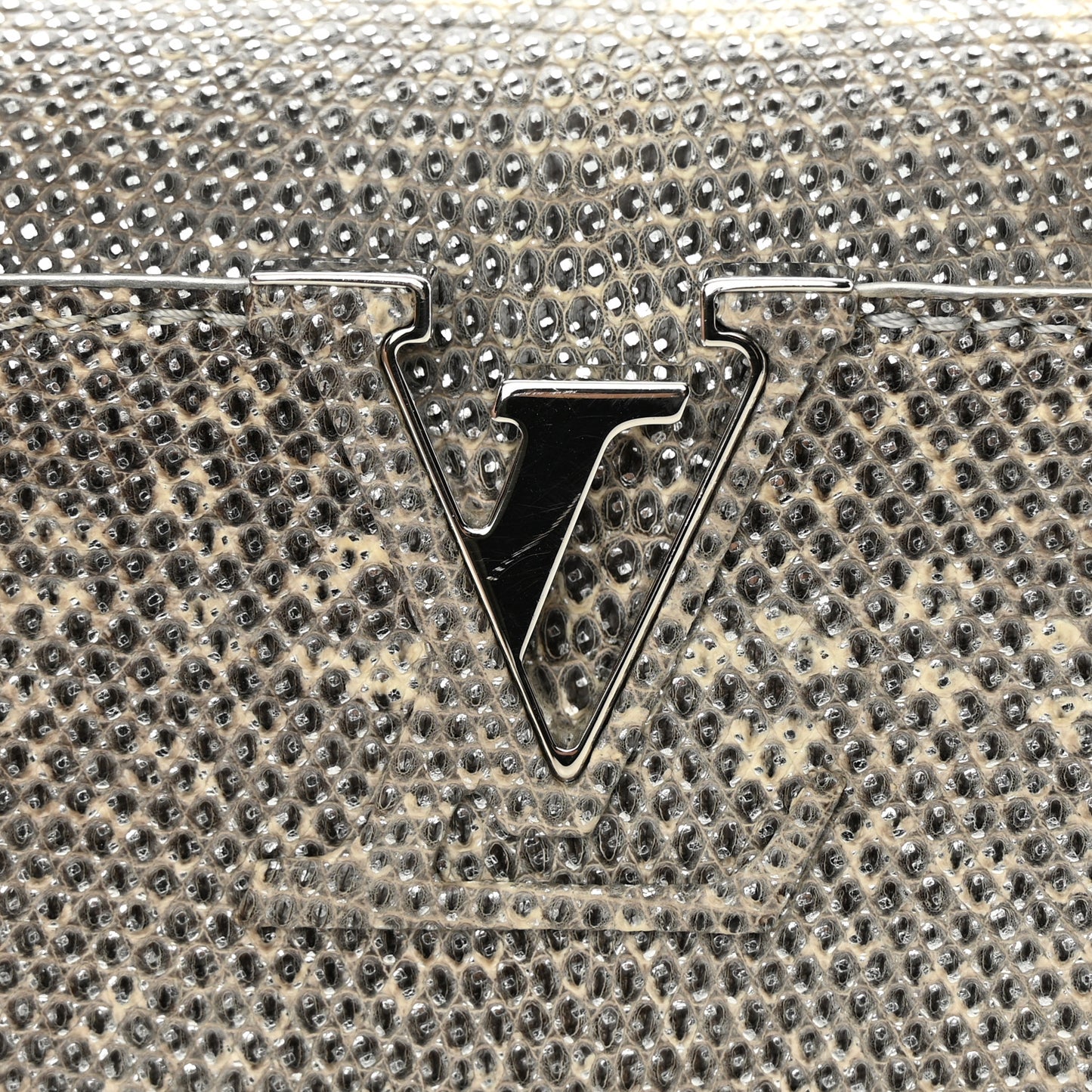 Lizard Mini Capucines Argento