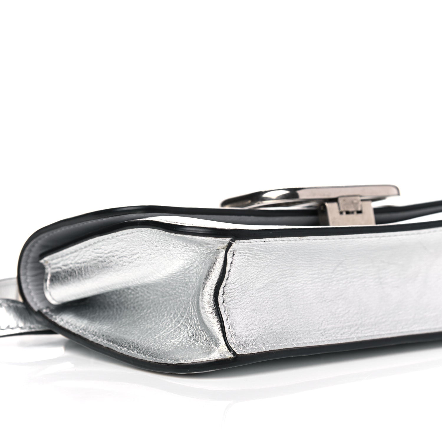 Valentino Garavani Metallic Calfskin VSling Belt Bag Silver 4 of 14