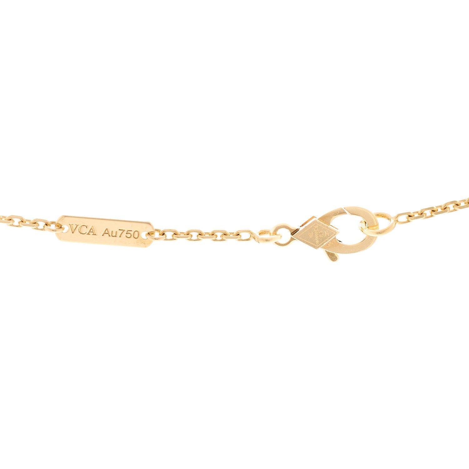 Van Cleef & Arpels 18K Yellow Gold Vintage Alhambra Pendant Necklace 4 of 4